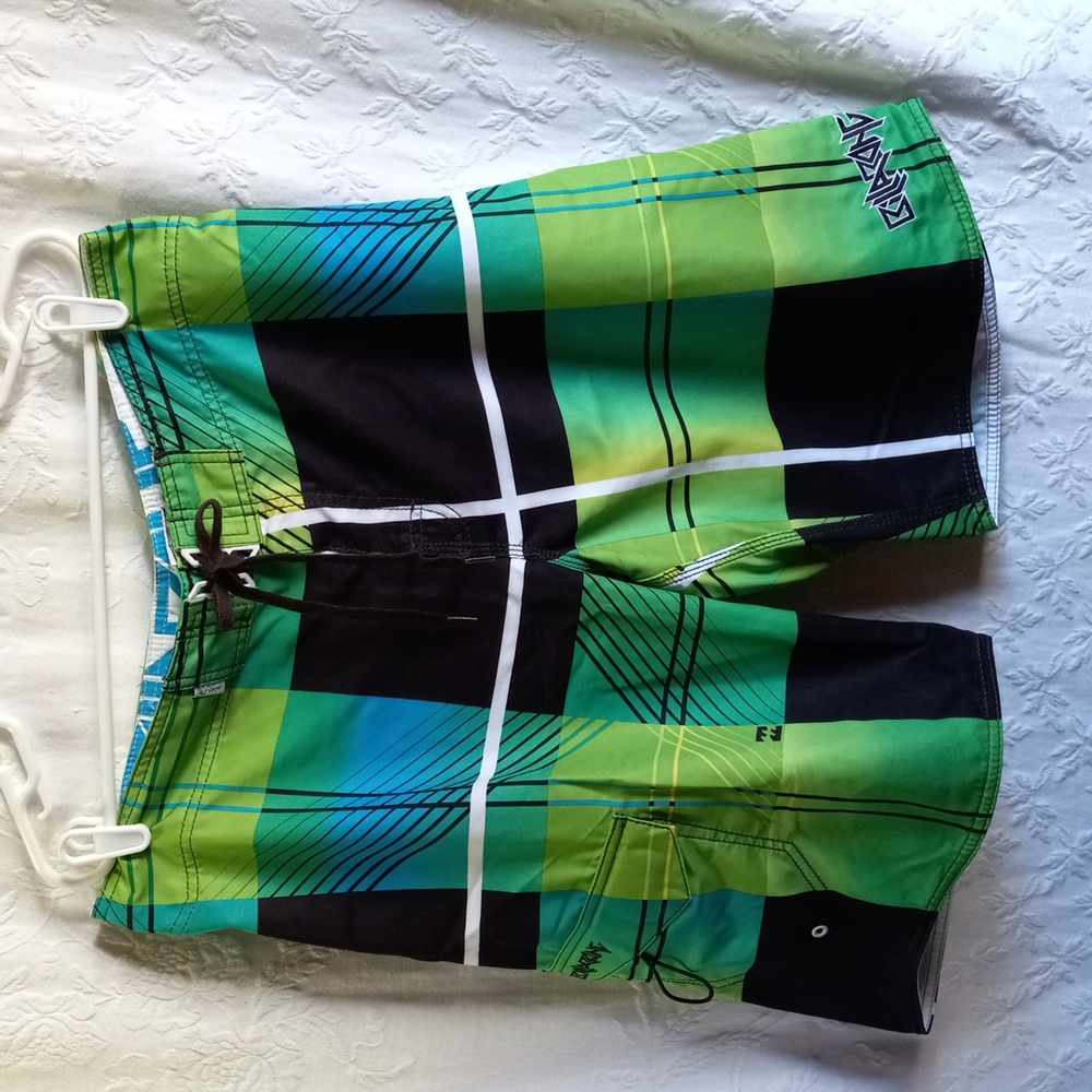 Billabong Vibrant Plaid Men's Board Shorts